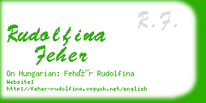 rudolfina feher business card